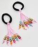 Lime By Manika Pearls Embellished Tassel Detailed Rubber Bands - Multi Colour