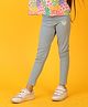 Anthrilo Cotton Blend Heart Glitter Printed Leggings - Blue