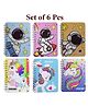 Asera Spiral Diary with Cartoon Character Prints for Kids Birthday Return Gifts - Birthday Party Gift Options (Unicorn & Space 6 Pcs)
