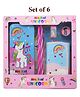 Asera Stationery Gift Set with Wallet, Pencil Box, Pencils, Eraser & Sharpener  Perfect for Students & Creative Minds Birthday Return Gifts (Unicorn 6 Pcs)