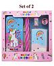 Asera Stationery Gift Set with Wallet, Pencil Box, Pencils, Eraser & Sharpener  Perfect for Students & Creative Minds Birthday Return Gifts (Unicorn 2 Pcs)