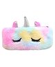 Asera Multicolor and Multipurpose Unicorn Soft Fur Pouch for School Kids Birthday Party Gifts (1 Pcs)