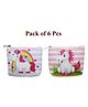 Asera Coin Pouch for Kids/Girls Cartoon Pouch for Kids, Kanjak Gifts for Kids & Girls Theme Gifts (Unicorn 6 Pcs)