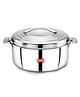 Avias Platina Premium Double wall insulated Stainless Steel Casserole/ Hotpot/ Chapati box/ Hot case with steel lid | Retains temperature | Twist lock | 7500ml - Silver