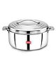 Avias Platina Premium Double wall insulated Stainless Steel Casserole/ Hotpot/ Chapati box/ Hot case with steel lid | Retains temperature | Twist lock | 10000ml - Silver