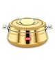 Avias Riara Gold Double wall insulated Stainless Steel Casserole/ Hotpot/ Chapati box/ Hot case with steel lid | Retains temperature | Twist lock | 2500ml - Gold