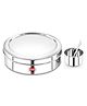 Avias Stainless Steel Elegant Spice box/Organiser with SS lid for kitchen | Rust resistant box with 7 compartments and steel spoon | medium