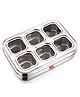 Avias Square Stainless Steel Spice Box See-through Lid with 6 compartments - Design