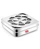 Avias Flora Square Spice Box Stainless Steel See Through lid with 9 Compartments - Medium