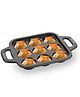 Avias Cast Iron 9 Cavity Kuzhi Paniyaram Pan/ Kuzhi Paniyaram Kal/ Iron Paniyaram Pan Pre-Seasoned Cookware | 100% Natural & Toxin-Free