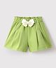 Mark & Mia Solid Colour Shorts  With Bow Applique - Light Green