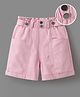 Mark & Mia Cotton Solid Colour Shorts - Pink