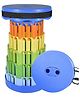 Ji and Ja  Plastic Portable Adjustable Foldable Stool for Indoor, Outdoor, Camping, Picnic, Gardening Travel Heavy Quality Material (Rainbow Color) - 15 Cm, 10 Cm, Multicolor
