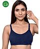Inner Sense Organic Cotton Solid Antimicrobial Soft Feeding Bra - Navy Blue