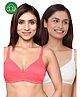 Inner Sense Organic Cotton Pack Of 2 Solid Antimicrobial Soft Feeding Bras - Multi Colour