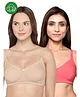 Inner Sense Organic Cotton  Pack Of 2  Antimicrobial Women Feeding Bras - Multi Colour