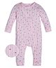 My Milestones Full Sleeves Strawberry Printed Romper - Pink