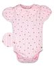 My Milestones Half Puffed Sleeves Strawberry Printed Onesie - Pink
