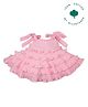 My Milestones Muslin Sleeveless Solid Layered Dress - Pink