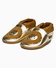 Elves the Shoemakers Lion Patch Embroidered Booties - Gold