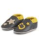 Elves the Shoemakers Stars Patch Embroidered Booties - Grey