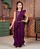 Aarika Georgette One Shoulder Half Sleeves Sequins Embellished Ethnic Designed Lehenga Choli With Attached Dupatta - Purple