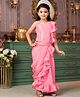 Aarika Georgette One Shoulder Half Sleeves Sequins Embellished Lehenga Choli With Attached Dupatta - Pink