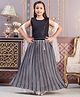 Aarika Georgette Sleeveless Sequins  Embellished Lehenga Choli With Dupatta Set - Black