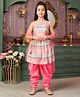 Aarika Silk Woven Sleeveless Floral Printed Kurta Patiala With Dupatta Set - Pink