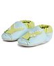 Elves the Shoemakers Crocodile Patch Embroidered Booties - Sky Blue