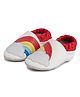 Elves the Shoemakers Rainbow Patch Embroidered  Booties - White