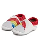 Elves the Shoemakers Rainbow Patch Embroidered  Booties - White