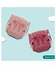 A Toddler Thing Dry Feel Ultra Nappies 2.0 | 100% Cotton & Reusable | Double Gussets for Leak Protection | Peachy Mauve 3-6m | Pack of 2