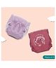 A Toddler Thing Dry Feel Ultra Nappies 2.0 | 100% Cotton & Reusable | Double Gussets for Leak Protection | Lilac Funk 3-6m | Pack of 2