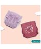 A Toddler Thing Dry Feel Ultra Nappies 2.0 | 100% Cotton & Reusable | Double Gussets for Leak Protection | Lilac Funk 6-12m | Pack of 2