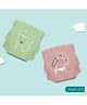A Toddler Thing Dry Feel Ultra Nappies 2.0 | 100% Cotton & Reusable | Double Gussets for Leak Protection | Poo & Roar 6-12m | Pack of 2