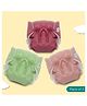 A Toddler Thing Dry Feel Ultra Nappies 2.0 | 100% Cotton & Reusable | Double Gussets for Leak Protection | Peach Out 6-12m | Pack of 3