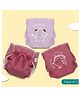 A Toddler Thing Dry Feel Ultra Nappies 2.0 | 100% Cotton & Reusable | Double Gussets for Leak Protection | Paint It Mauve 3-6m | Pack of 3