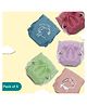A Toddler Thing Dry Feel Ultra Nappies 2.0 | 100% Cotton & Reusable | Double Gussets for Leak Protection | Potty Party 6-12m | Pack of 5