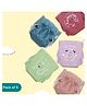 A Toddler Thing Dry Feel Ultra Nappies 2.0 | 100% Cotton & Reusable | Double Gussets for Leak Protection | Booty Bunch 0-3m | Pack of 5