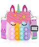 New Pinch Unicorn Pop Shoulder Bag Pop It Purse Push Bubble  .