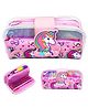 New Pinch School Stationery Pencil Pouch for Girls, 2 Pocket Zipper Closure Pencil Case Geometry Box, Pencil Pouch for Kids Stationery Holder School Stationery Pouch Gift for Kids (Girls)