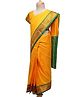 Bhartiya Paridhan Silk Saree with Half Sleeves Blouse - Lemon