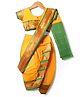 Bhartiya Paridhan Silk Nauvari Saree with Half Sleeves Zari Blouse - Golden
