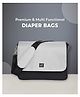 Mi Arcus Diaper Bag with Diaper Changing Sheet & One Wet Bags for Multipurpose, Travel for Mom and Dad- Light Grey