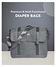 Mi Arcus Diaper Bag with Diaper Changing Sheet, Pouch & One Wet Bags for Multipurpose Travel for Mom and Dad- Grey