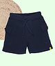 Kiddopanti Cotton Solid Cargo Shorts - Navy Blue
