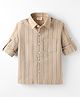 Rikidoos Full Sleeves Striped Shirt - Khaki