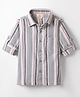 Rikidoos Full Sleeves Striped Shirt - Grey