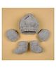 Abracadabra  Gift Sets  Caps, Mittens & Booties Set - Grey